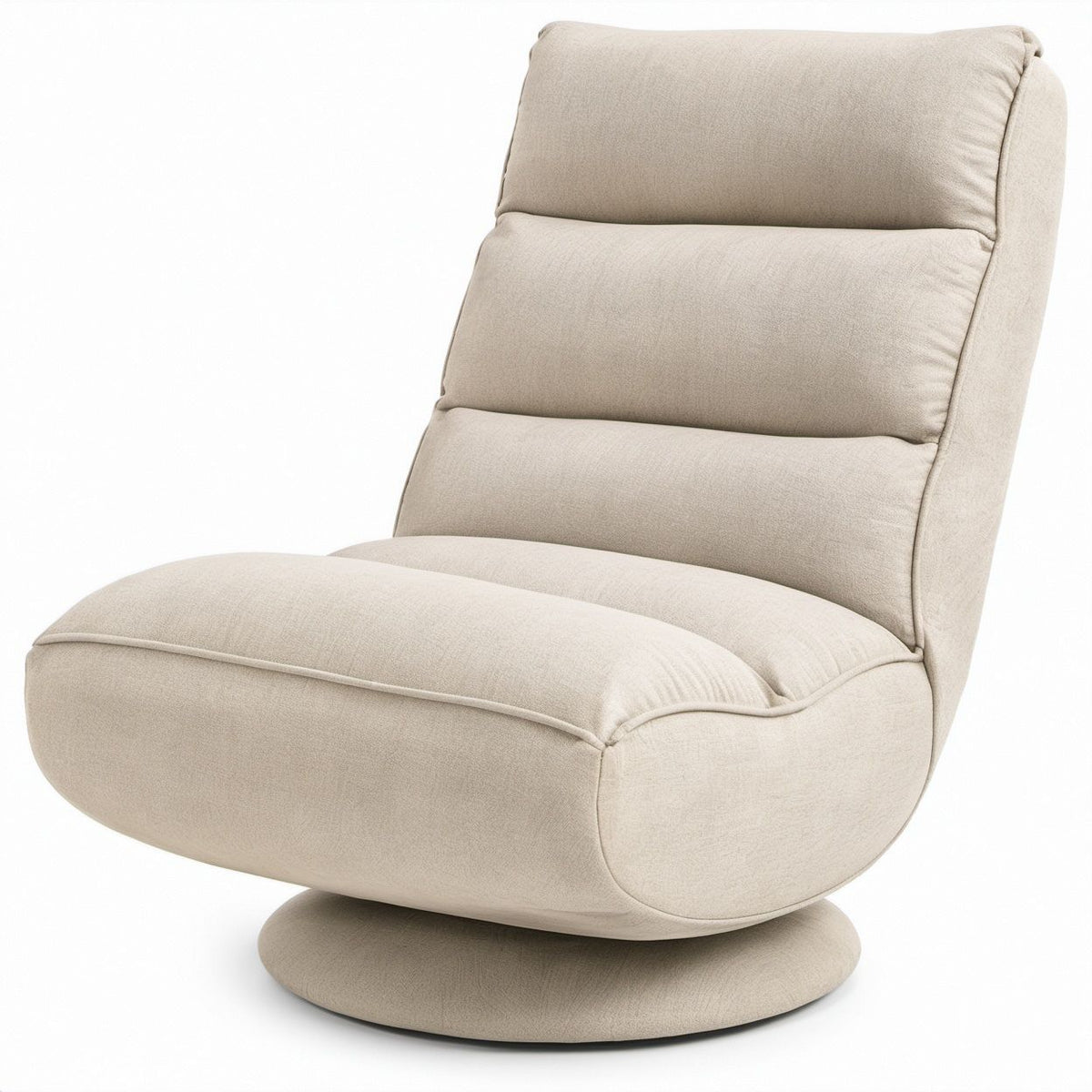 Beiger Drehsessel aus Polyester, 82 x 92 x 108 cm